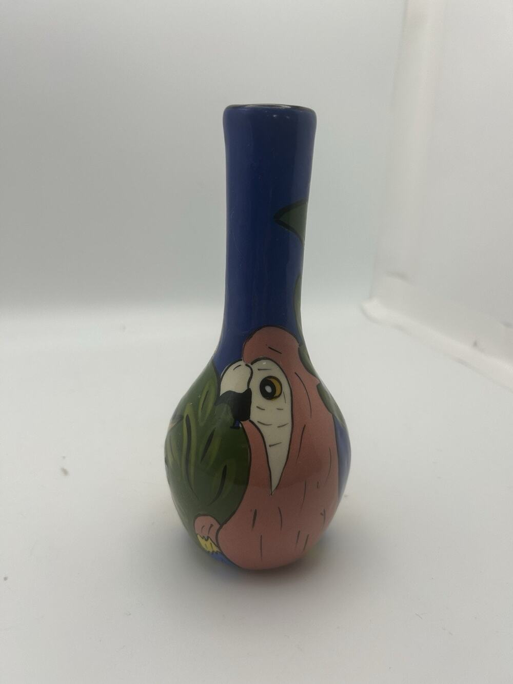 Terracotta Macaw Bud Vase.